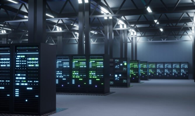 Modern data center providing cloud services, enabling businesses to access computing resources and storage on demand over internet. Server room infrastructure 3D render animation SSUCv3H4sIAAAAAAAAA41PS46DMAy9i9dBAlEY4CrVLEziQtRAUGKmqhB3HweoZjte2c/2+2xgDXTQFFjXWDSZrm6U3XT9yNqy1RlW1FZViUZjDwoMMkFXlFJfZV43ZdGWuZSCHqPV0G1gnVsjB2TrZzlVEGg2FI6WjGUfLDro8l1BZOQ1UpQ3mbRwD7I95g/ffUu4GBTxuPap2dU/sW8FONCs34l/T0Yc4SF3l9XzxRSmS9vzmCwKiV9nDu+TyHm/YO8k8QNdJAUjxigH5gLkcQlW23m4EkhwP5397DkpHX7Y66c1l9QZerSCJp0N1sV5NGSu9dpPlvkzBvqx9Pq73vf9F9KY5GOyAQAA